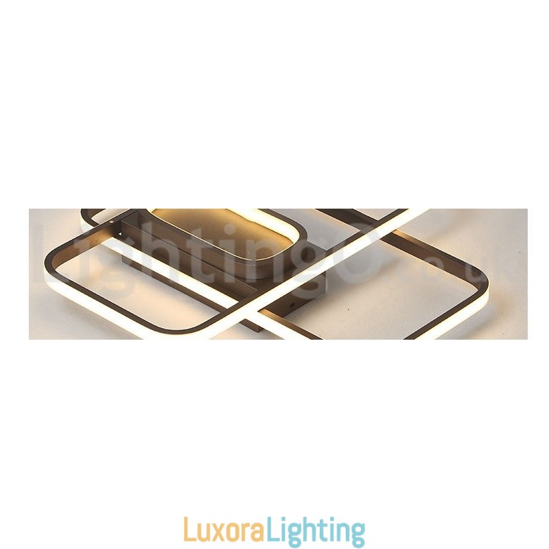 Designer Touch Decorative Modern Comtemporary Alumilium Painting Ceiling Light Flush Mount Light with Remoter Dimmer Also Can Be Used As Wall Light