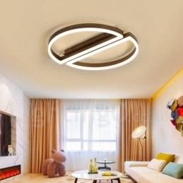 Designer Touch Decorative Round Modern Comtemporary Alumilium Ceiling Light Flush Mount Light with Remoter Dimmer Also Can Be Used As Wall Light