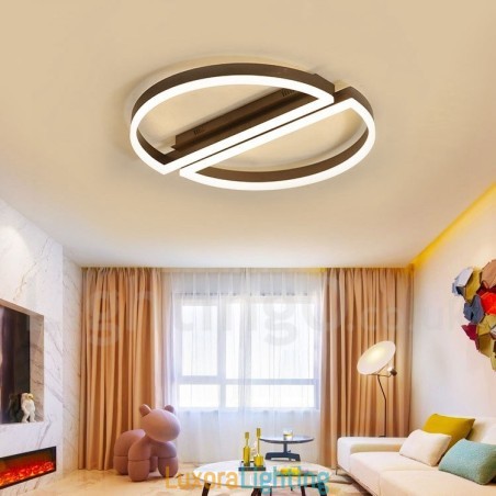 Designer Touch Decorative Round Modern Comtemporary Alumilium Ceiling Light Flush Mount Light with Remoter Dimmer Also Can Be Used As Wall Light