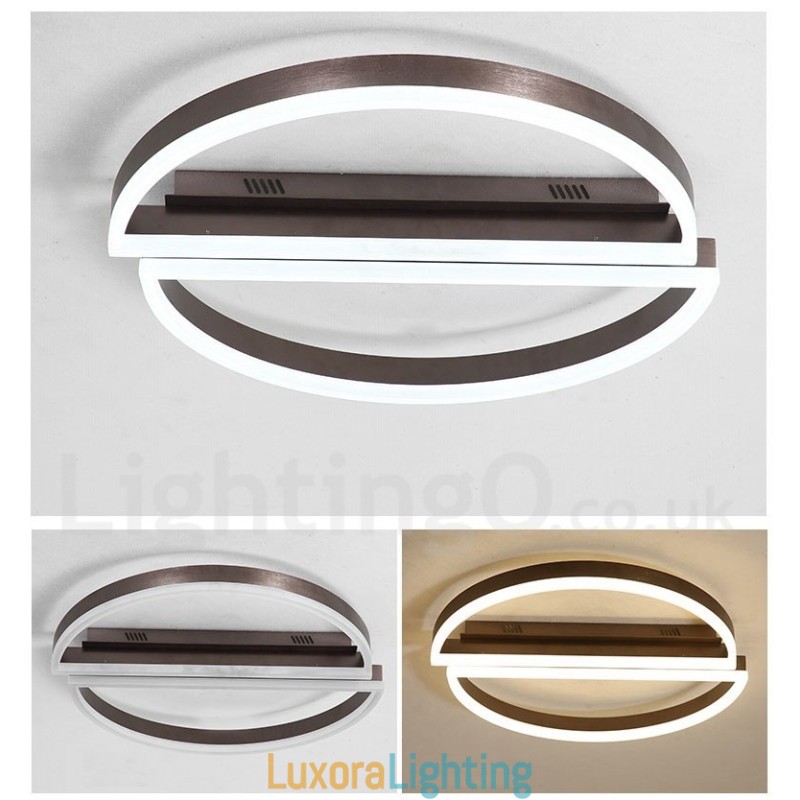 Designer Touch Decorative Round Modern Comtemporary Alumilium Ceiling Light Flush Mount Light with Remoter Dimmer Also Can Be Used As Wall Light