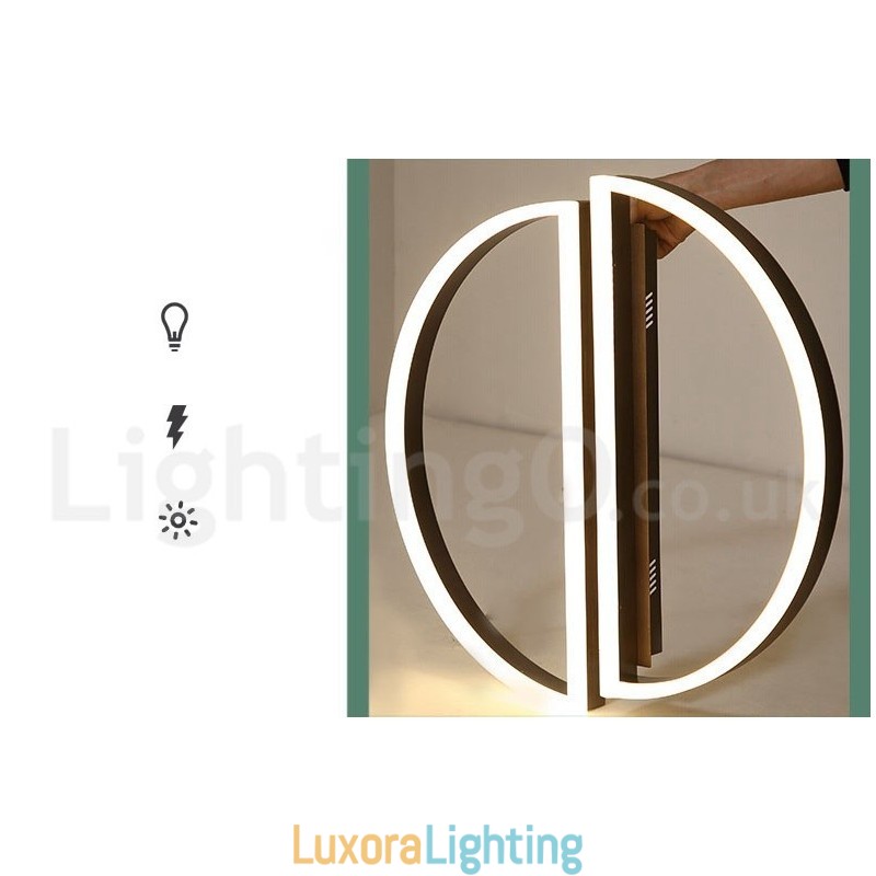 Designer Touch Decorative Round Modern Comtemporary Alumilium Ceiling Light Flush Mount Light with Remoter Dimmer Also Can Be Used As Wall Light