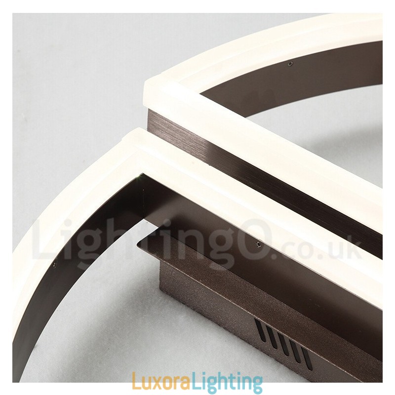 Designer Touch Decorative Round Modern Comtemporary Alumilium Ceiling Light Flush Mount Light with Remoter Dimmer Also Can Be Used As Wall Light