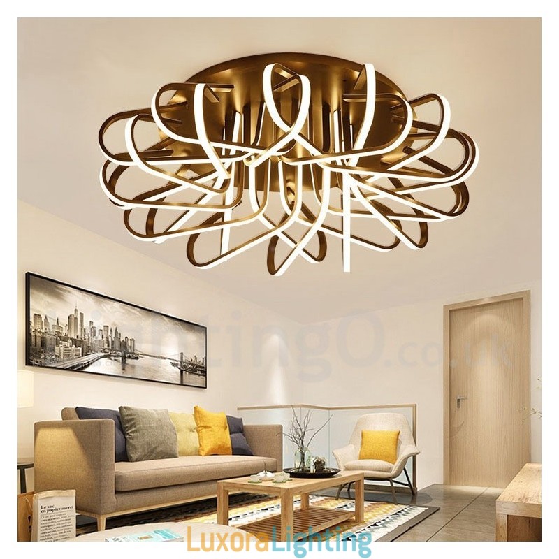 Designer Touch Decorative Bird's Nest Dimmable Modern Comtemporary Alumilium Flush Mount Ceiling Light Also Can Be Used As Wall Light