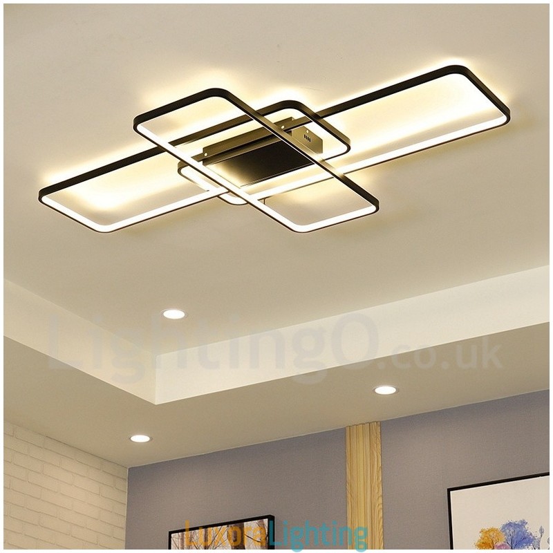 Designer Touch Decorative Modern Comtemporary Alumilium Painting Ceiling Light Flush Mount Light with Remoter Dimmer Also Can Be Used As Wall Light