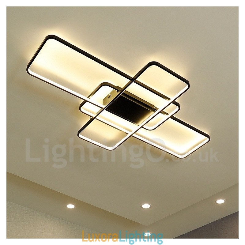 Designer Touch Decorative Modern Comtemporary Alumilium Painting Ceiling Light Flush Mount Light with Remoter Dimmer Also Can Be Used As Wall Light