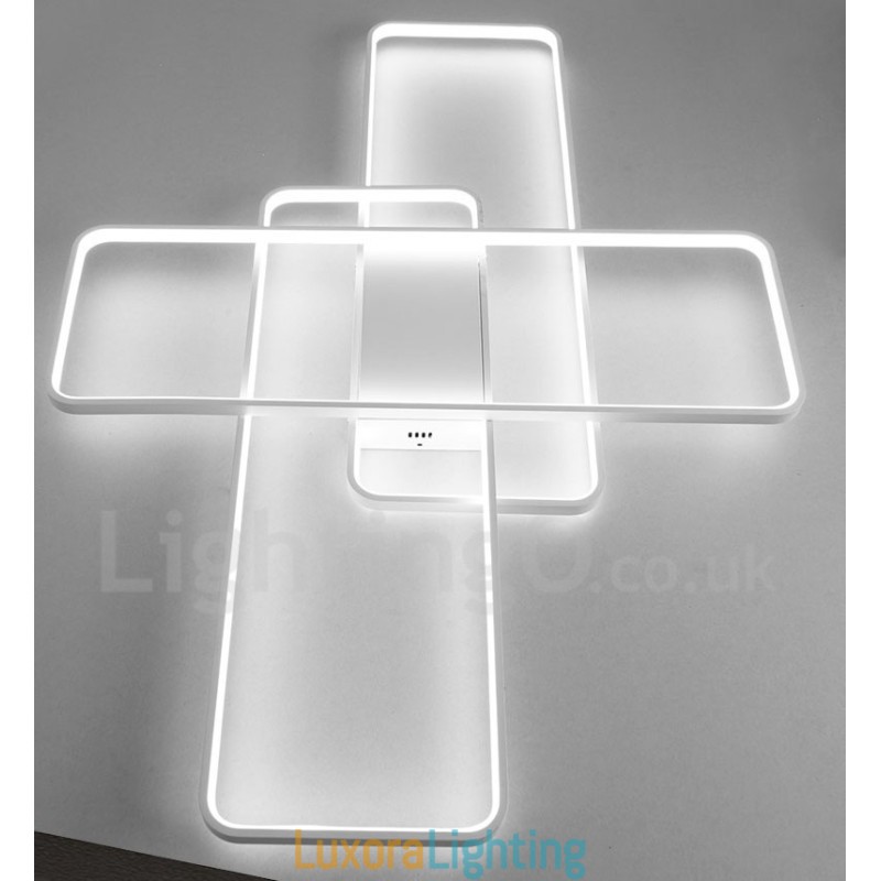 Designer Touch Decorative Modern Comtemporary Alumilium Painting Ceiling Light Flush Mount Light with Remoter Dimmer Also Can Be Used As Wall Light