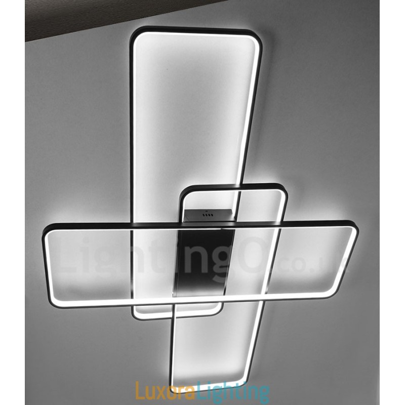 Designer Touch Decorative Modern Comtemporary Alumilium Painting Ceiling Light Flush Mount Light with Remoter Dimmer Also Can Be Used As Wall Light