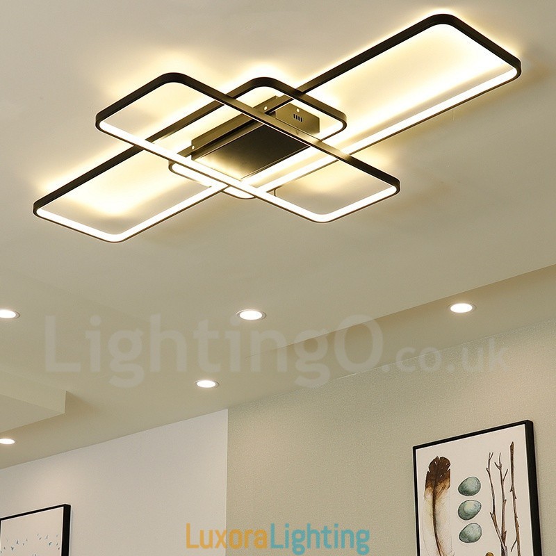 Designer Touch Decorative Modern Comtemporary Alumilium Painting Ceiling Light Flush Mount Light with Remoter Dimmer Also Can Be Used As Wall Light