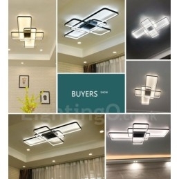 Designer Touch Decorative Modern Comtemporary Alumilium Painting Ceiling Light Flush Mount Light with Remoter Dimmer Also Can Be Used As Wall Light