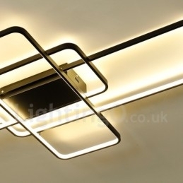 Designer Touch Decorative Modern Comtemporary Alumilium Painting Ceiling Light Flush Mount Light with Remoter Dimmer Also Can Be Used As Wall Light