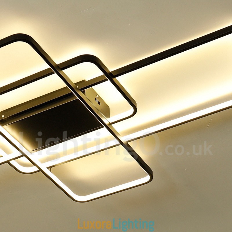 Designer Touch Decorative Modern Comtemporary Alumilium Painting Ceiling Light Flush Mount Light with Remoter Dimmer Also Can Be Used As Wall Light