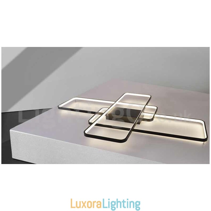Designer Touch Decorative Modern Comtemporary Alumilium Painting Ceiling Light Flush Mount Light with Remoter Dimmer Also Can Be Used As Wall Light