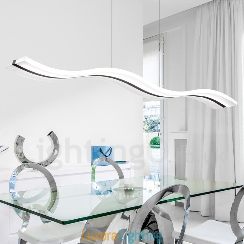 Designer Touch Decorative Dimmable Linear Pendant Light with Remote Control Modern Design