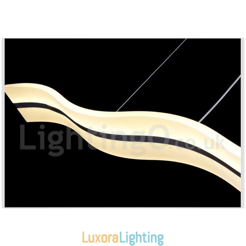 Designer Touch Decorative Dimmable Linear Pendant Light with Remote Control Modern Design