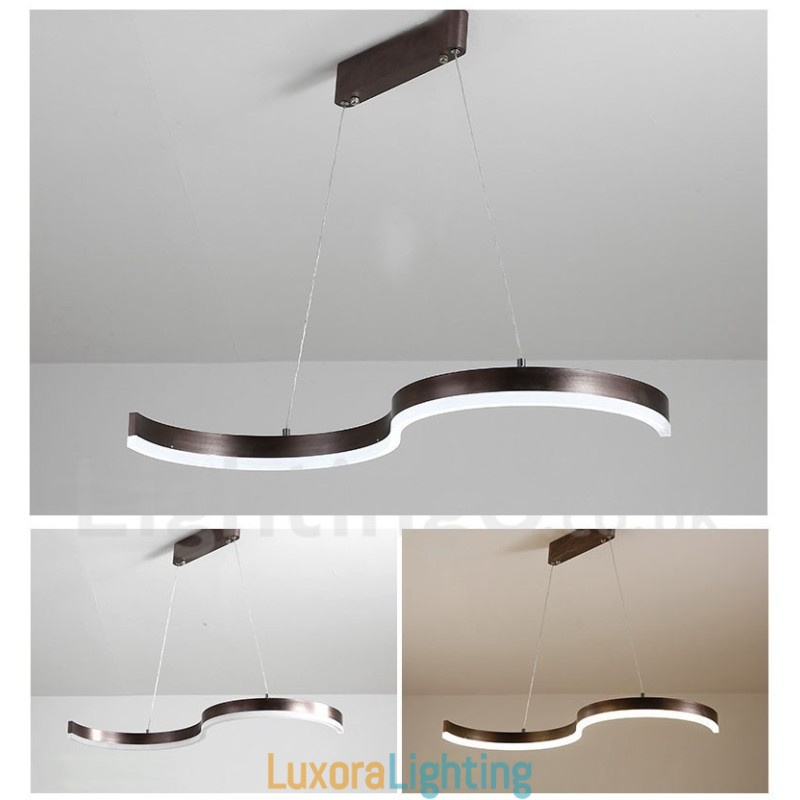 Designer Touch Decorative Dimmable Linear Pendant Light with Remote Control Modern Design