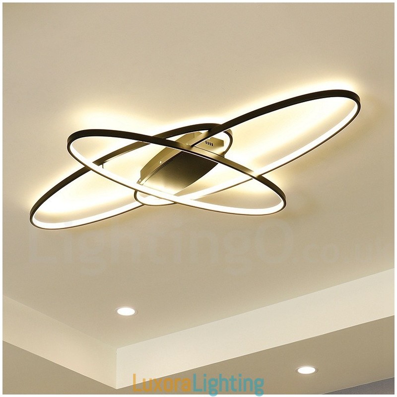 Designer Touch Decorative Dimmable Oval Modern Comtemporary Alumilium Ceiling Light Flush Mount Lamp Also Can Be Used As Wall Light
