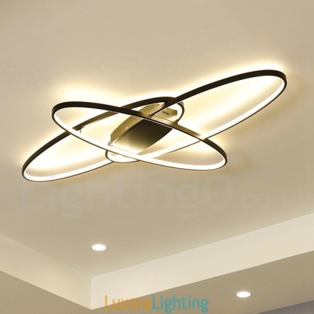 Designer Touch Decorative Dimmable Oval Modern Comtemporary Alumilium Ceiling Light Flush Mount Lamp Also Can Be Used As Wall Light