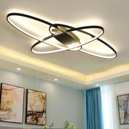 Designer Touch Decorative Dimmable Oval Modern Comtemporary Alumilium Ceiling Light Flush Mount Lamp Also Can Be Used As Wall Light