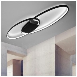 Designer Touch Decorative Dimmable Oval Modern Comtemporary Alumilium Ceiling Light Flush Mount Lamp Also Can Be Used As Wall Light