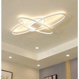Designer Touch Decorative Dimmable Oval Modern Comtemporary Alumilium Ceiling Light Flush Mount Lamp Also Can Be Used As Wall Light