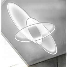 Designer Touch Decorative Dimmable Oval Modern Comtemporary Alumilium Ceiling Light Flush Mount Lamp Also Can Be Used As Wall Light