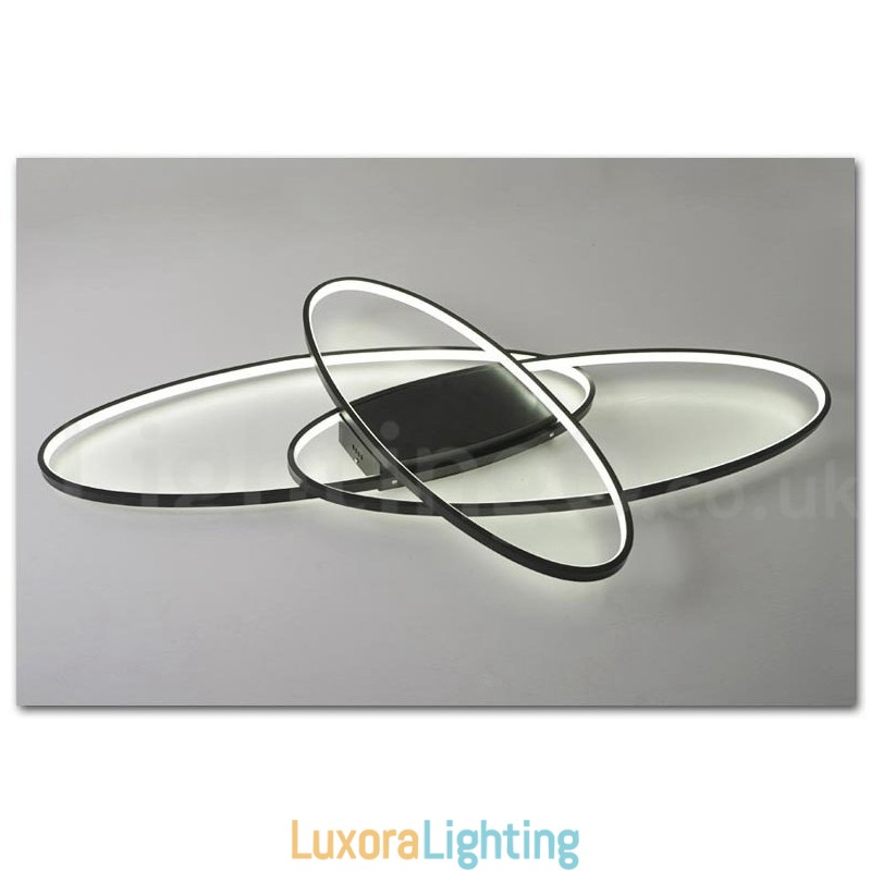 Designer Touch Decorative Dimmable Oval Modern Comtemporary Alumilium Ceiling Light Flush Mount Lamp Also Can Be Used As Wall Light