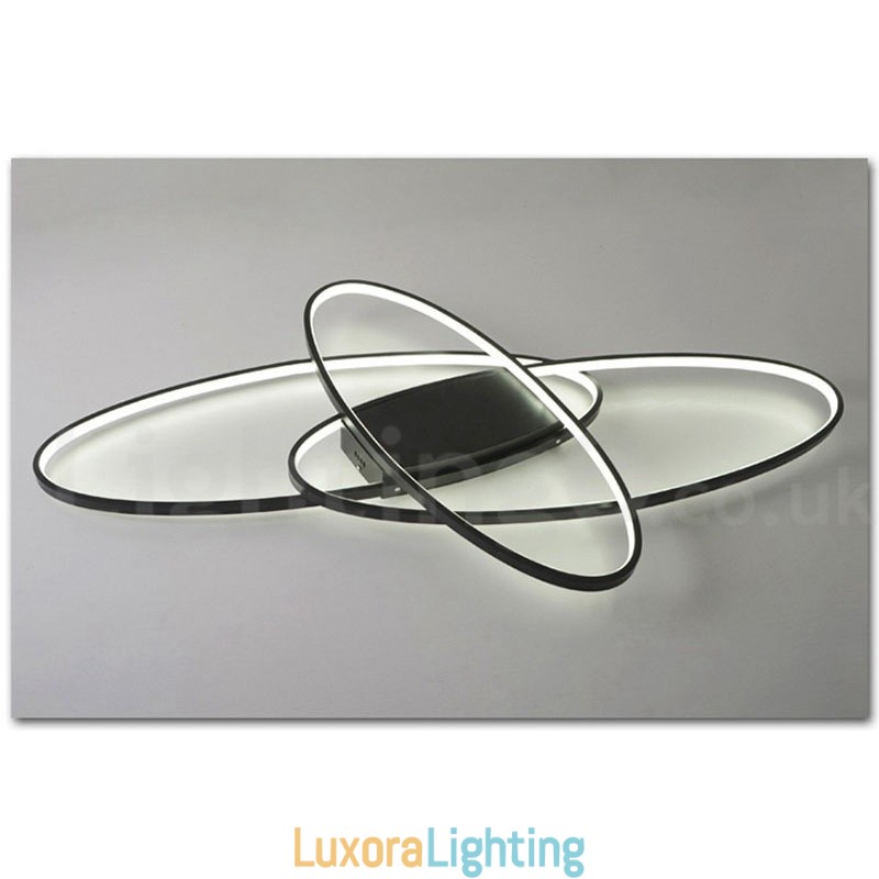 Designer Touch Decorative Dimmable Oval Modern Comtemporary Alumilium Ceiling Light Flush Mount Lamp Also Can Be Used As Wall Light