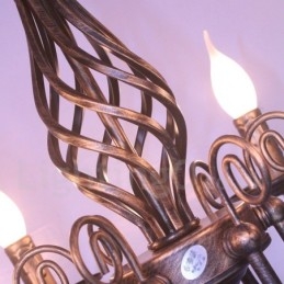 Designer Touch Decorative 6 Light Rustic Retro Vintage Black White Pendant Candle Chandelier