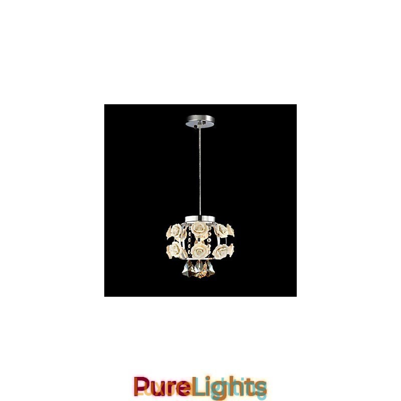 Designer Touch Decorative Chandelier Crystal Modern Contemporary Lantern Metal 1 Light