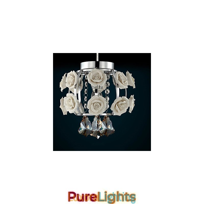 Designer Touch Decorative Chandelier Crystal Modern Contemporary Lantern Metal 1 Light