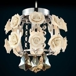 Designer Touch Decorative Chandelier Crystal Modern Contemporary Lantern Metal 1 Light