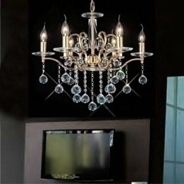 Designer Touch Decorative Traditional Classic Crystal Gold Metal Chandelier