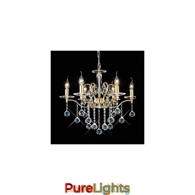 Designer Touch Decorative Traditional Classic Crystal Gold Metal Chandelier