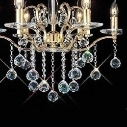 Designer Touch Decorative Traditional Classic Crystal Gold Metal Chandelier