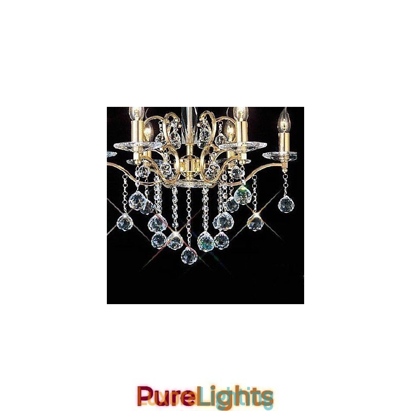 Designer Touch Decorative Traditional Classic Crystal Gold Metal Chandelier