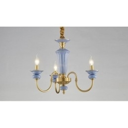 Designer Touch Decorative Retro Vintage Brass Ceramics Pendant Candle Chandelier