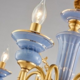 Designer Touch Decorative Retro Vintage Brass Ceramics Pendant Candle Chandelier