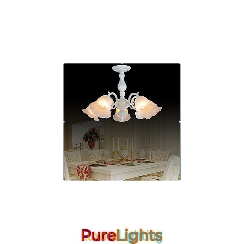 Designer Touch Decorative Flush Mount Five Lights White European Retro Classic