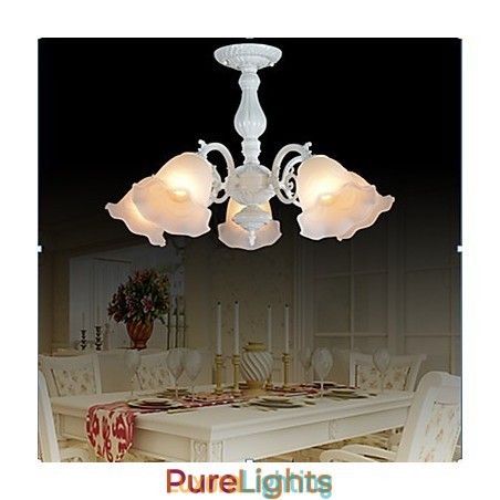 Designer Touch Decorative Flush Mount Five Lights White European Retro Classic