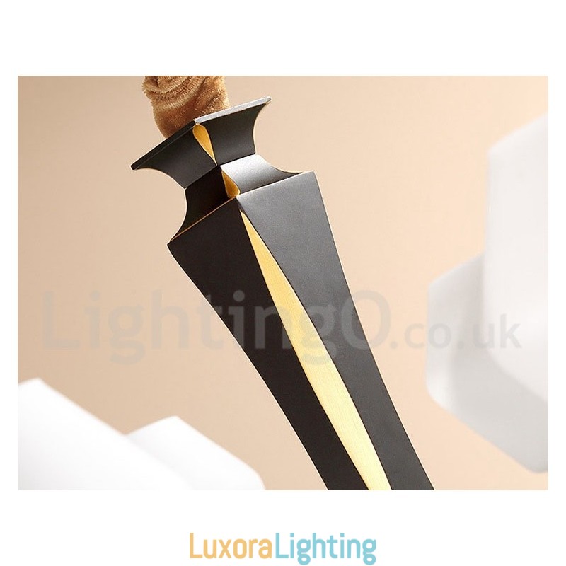 Designer Touch Decorative Pure Brass Luxurious Rustic Retro Vintage Brass Pendant Candle Chandelier with Glass Shades