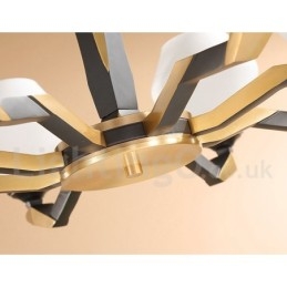 Designer Touch Decorative Pure Brass Luxurious Rustic Retro Vintage Brass Pendant Candle Chandelier with Glass Shades