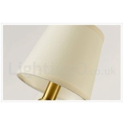 Designer Touch Decorative Pure Brass Luxurious Rustic Retro Vintage Brass Ceramics Pendant Candle Chandelier with Fabric Shades