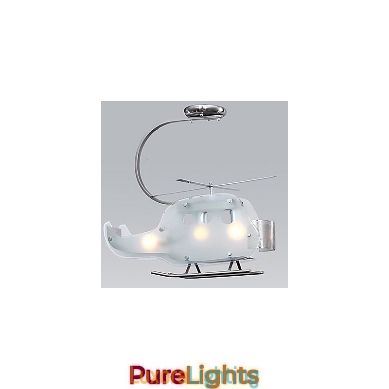 Designer Touch Decorative Simple Children lamp Cartoon Glass Helicopter lamp