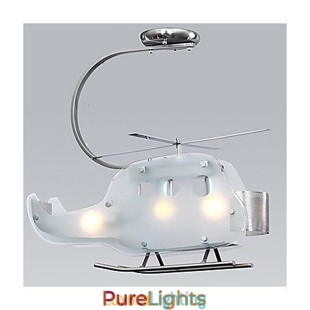 Designer Touch Decorative Simple Children lamp Cartoon Glass Helicopter lamp