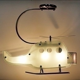 Designer Touch Decorative Simple Children lamp Cartoon Glass Helicopter lamp