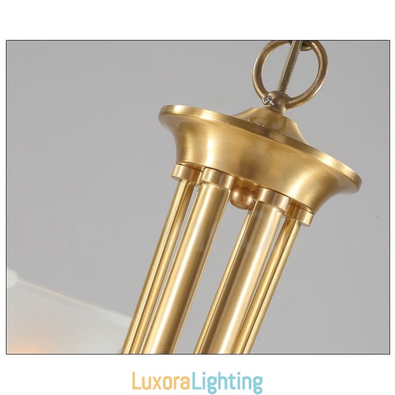 Designer Touch Decorative Pure Brass Luxurious Rustic Retro Vintage Brass Pendant Candle Chandelier with Glass Shades