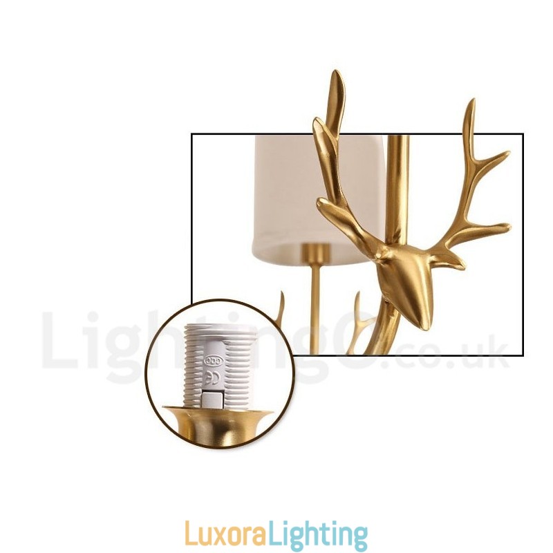 Designer Touch Decorative Pure Brass Luxurious Rustic Retro Vintage Brass Pendant Candle Chandelier with Fabric Shades