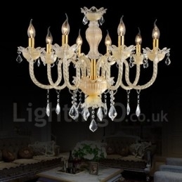 Designer Touch Decorative Crystal Luxurious Modern Contemporary Pendant Candle Chandelier