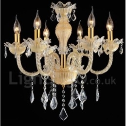 Designer Touch Decorative Crystal Luxurious Modern Contemporary Pendant Candle Chandelier