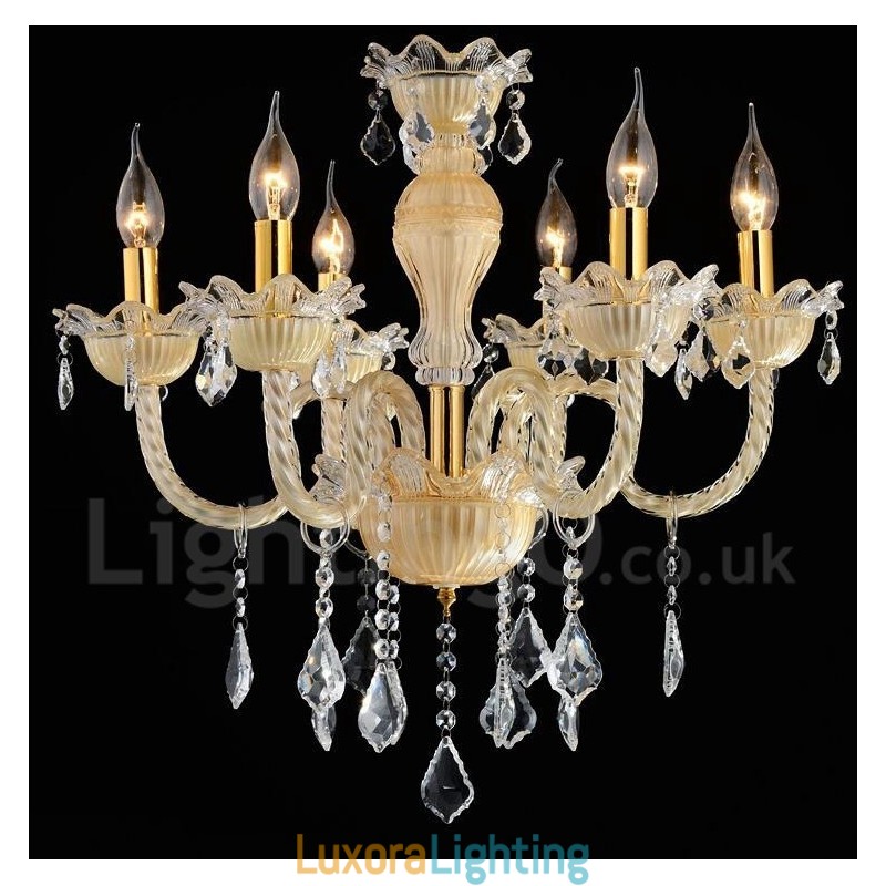 Designer Touch Decorative Crystal Luxurious Modern Contemporary Pendant Candle Chandelier